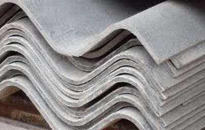 Installed fiber cement roofing